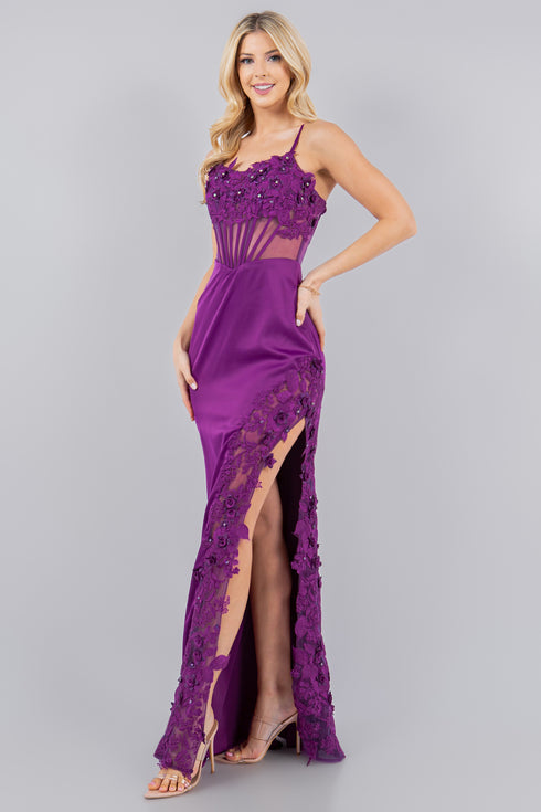 Bliss Strapless Sequin Corset Prom Gown for Women, Sizes XS-3XL